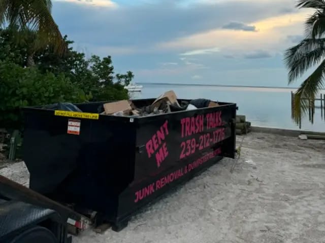 Roll-off dumpster for home renovation projects